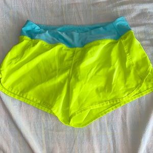 Neon athletic shorts